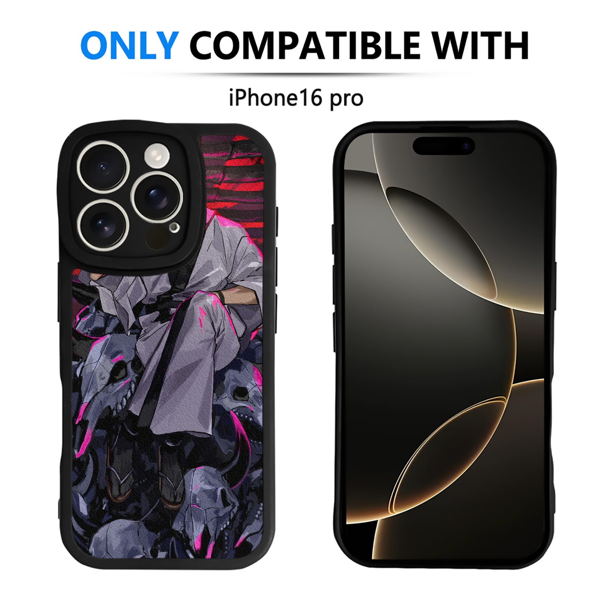 （画像用） 呪術廻戦 Jujutsu Kaisen 【iPhone 16シリーズ対応】シリコンスマホケース（レザー調） 材質：シリコン